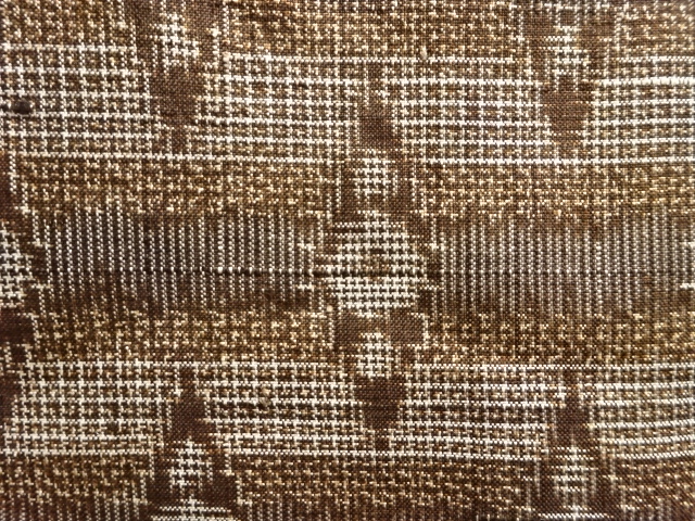 JAPANESE KIMONO / ANTIQUE KIMONO / SILK / DORO OSHIMA TSUMUGI / WOVEN RHOMBUS